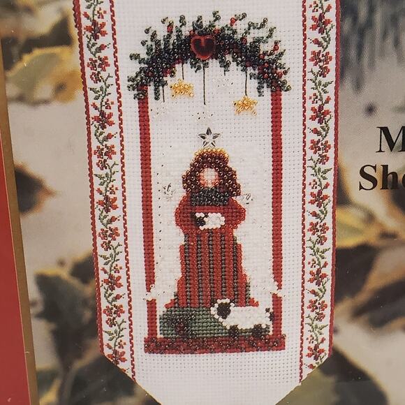 Vintage Mill Hill Holiday Medley Shepherdess Angel 2002 Stitching Kit NEW RARE - Picture 3 of 6